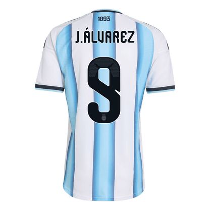 J.ÁLVAREZ #9 Argentinië Thuisshirt WK 2026 Blauw&Wit Speler