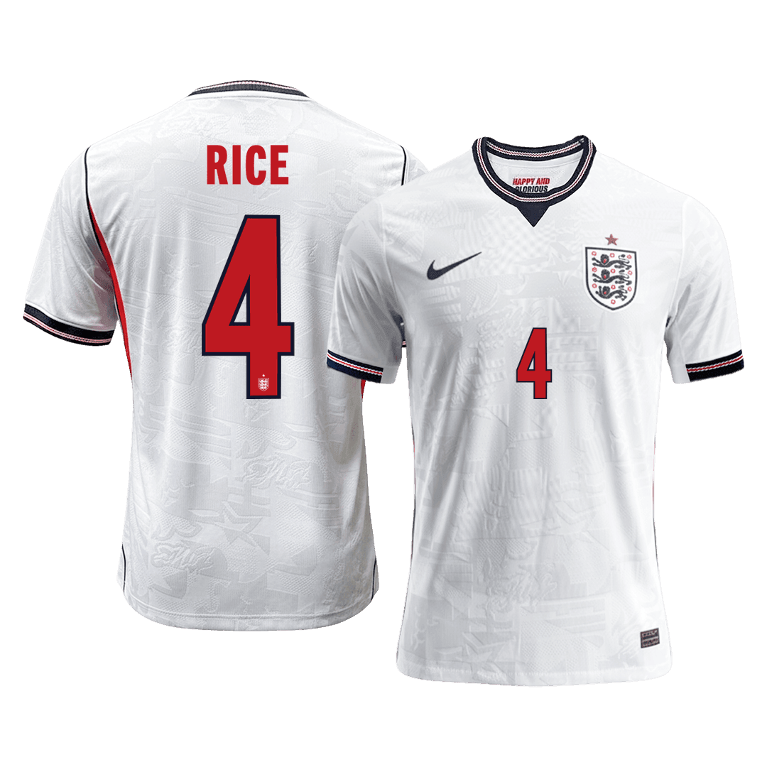 RICE #4 Angleterre Domicile Maillot - Coupe du Monde 2026 Blanc Joueur