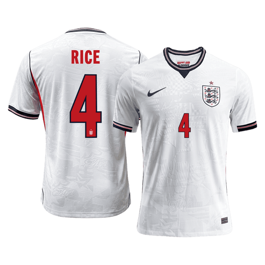 RICE #4 Angleterre Domicile Maillot - Coupe du Monde 2026 Blanc Joueur