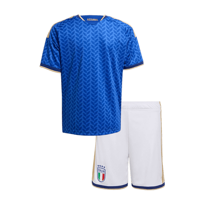 Italie Domicile Maillot Kit 2025/26 Enfant Bleu