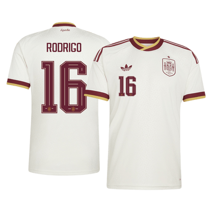 RODRIGO #16 Espagne Extérieur Maillot - Coupe du Monde 2026 Blanc