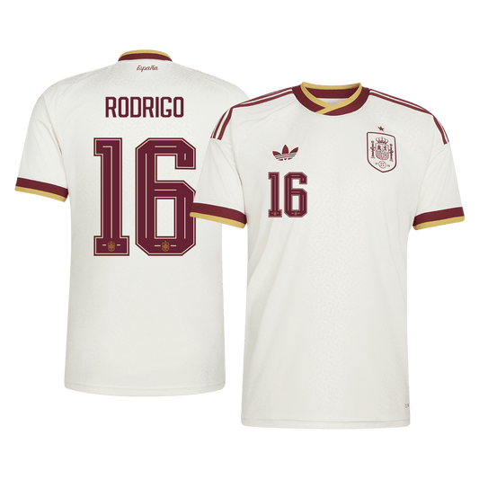 RODRIGO #16 Espagne Extérieur Maillot - Coupe du Monde 2026 Blanc