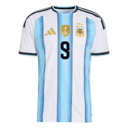 J.ÁLVAREZ #9 Argentinië Thuisshirt WK 2026 Blauw&Wit Speler