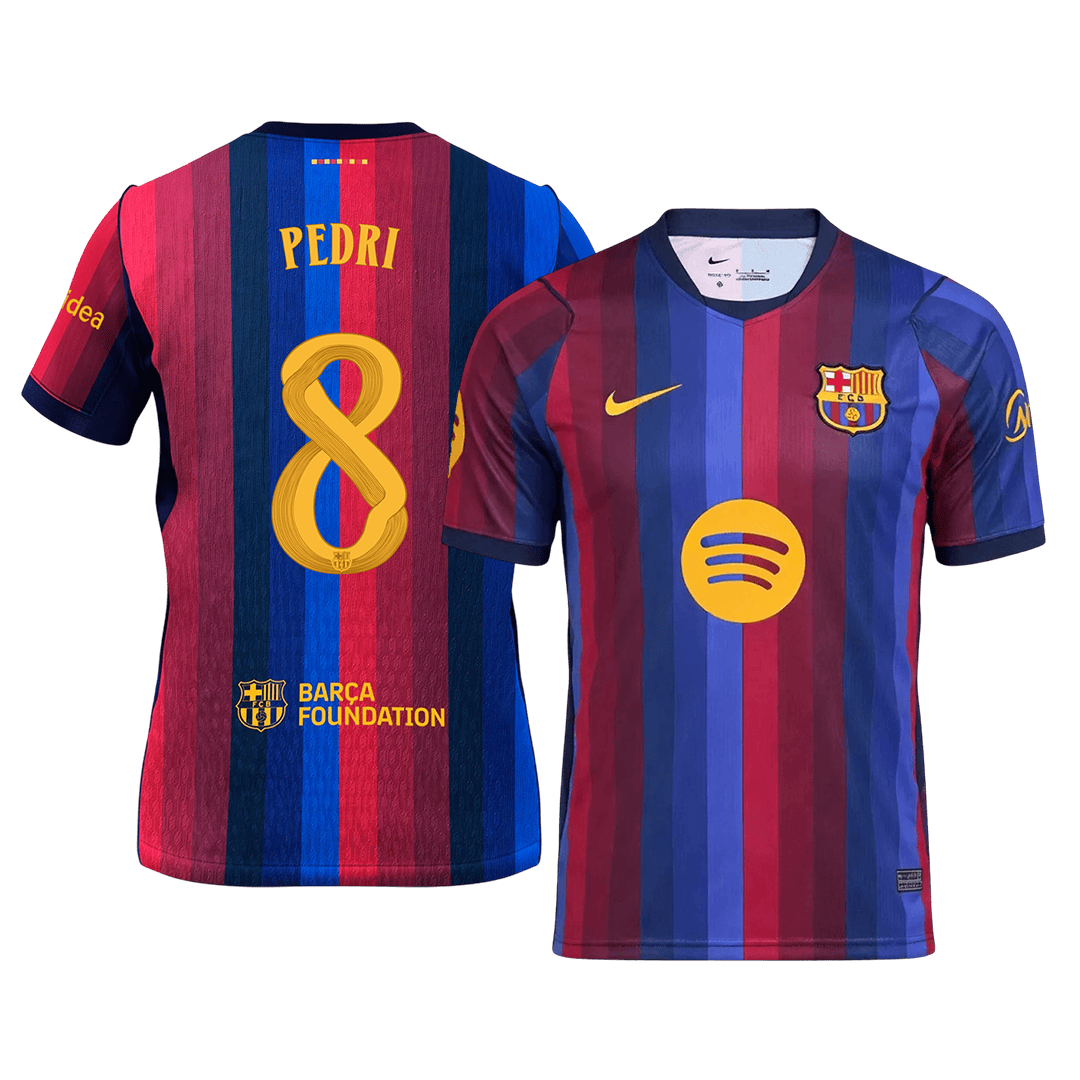 PEDRI #8 Barcelone Domicile Maillot 2026/27 Blue&Garnet - UCL
