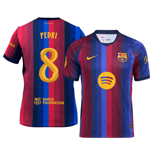 PEDRI #8 Barcelone Domicile Maillot 2026/27 Blue&Garnet - UCL
