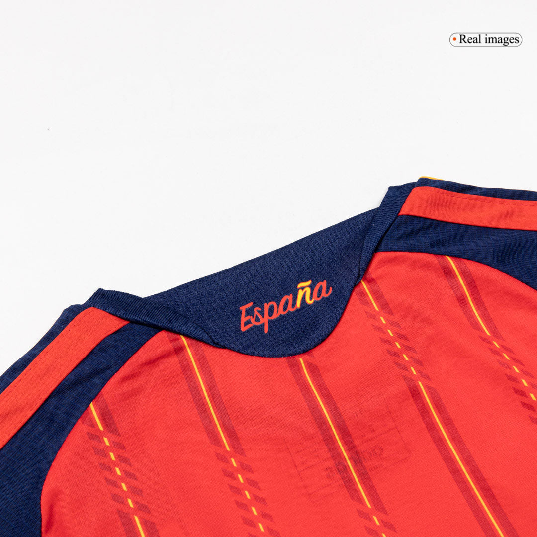 Espagne Domicile Maillot 2 Stars - Champion Edition Kit - Coupe du Monde 2026 Enfant Rouge