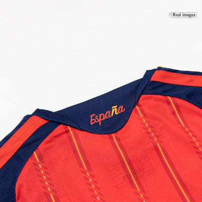 Espagne Domicile Maillot 2 Stars - Champion Edition Kit - Coupe du Monde 2026 Enfant Rouge