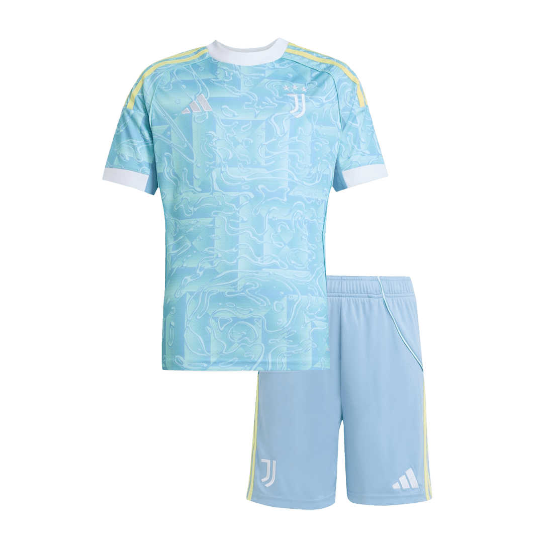 Juventus Uit Thuisshirt Kit 2025/26 Kind Blauw