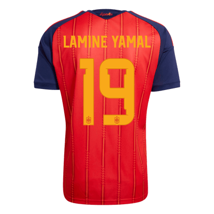 LAMINE YAMAL #19 Espagne Domicile Maillot - Coupe du Monde 2026 Rouge - Super