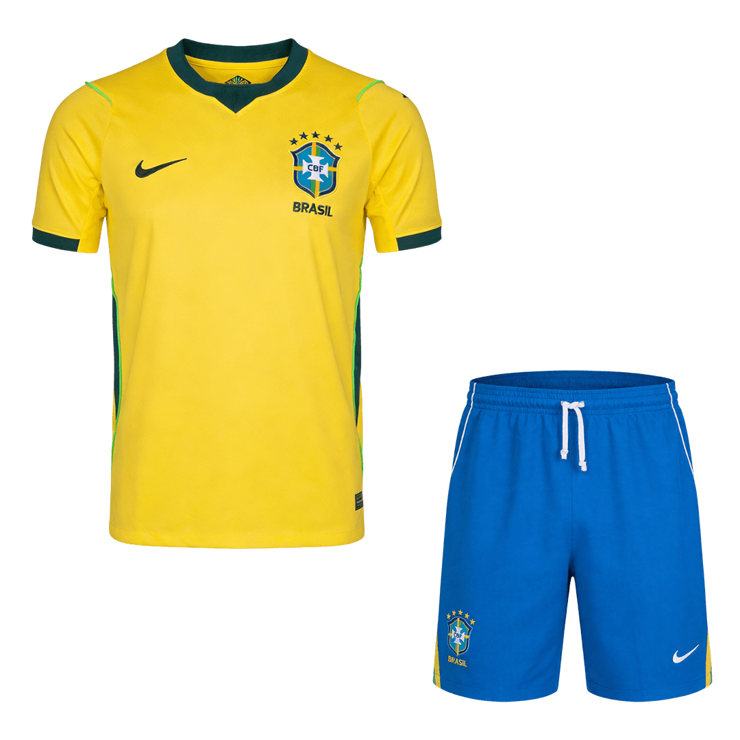 Brésil Domicile Maillot Kit - Coupe du Monde 2026 Jaune