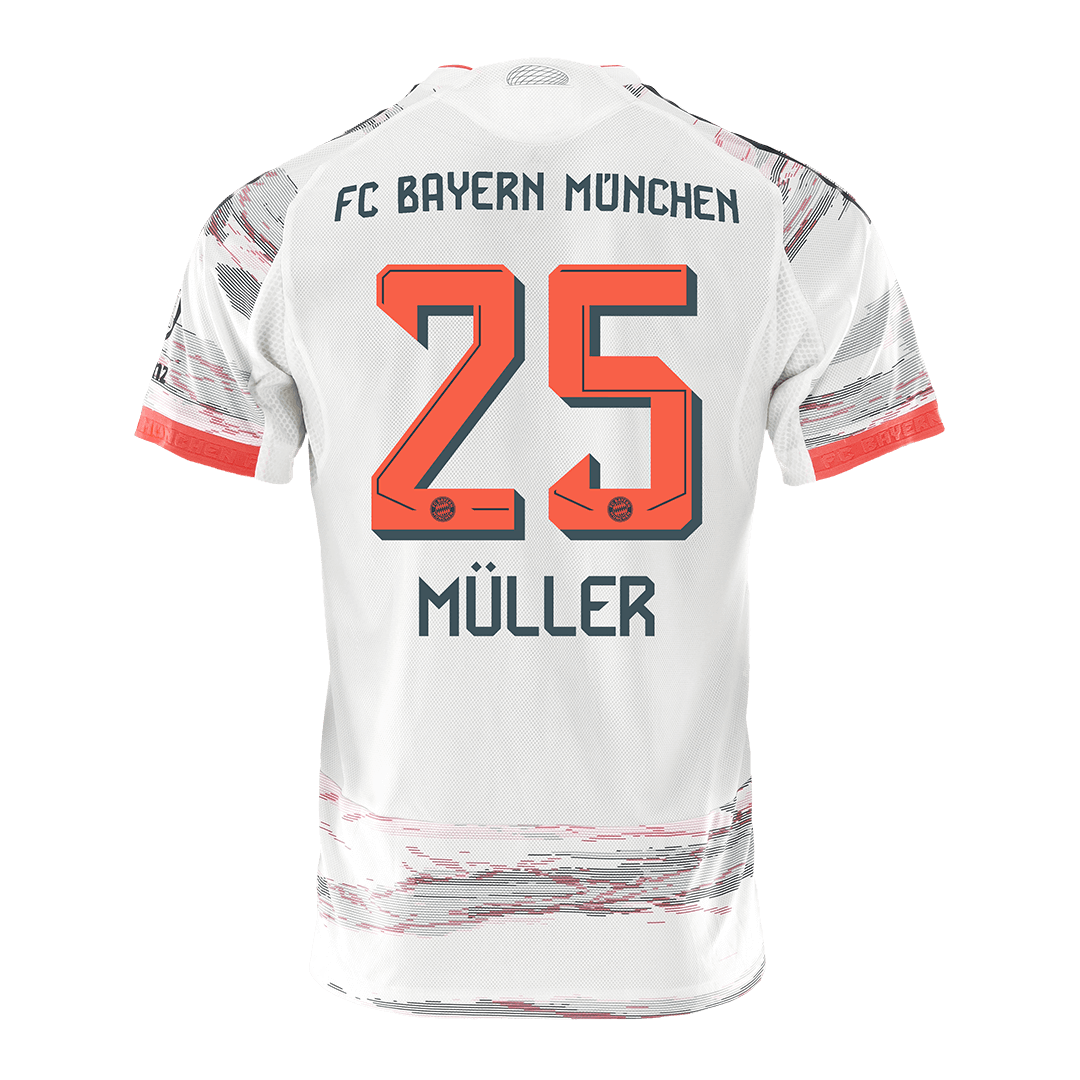 MÜLLER #25 Munich Extérieur Maillot 2025/26 Blanc Joueur