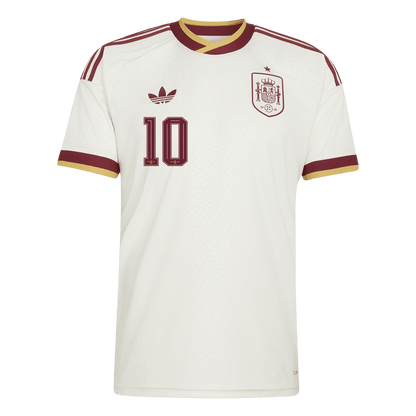OLMO #10 Espagne Extérieur Maillot - Coupe du Monde 2026 Blanc