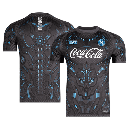 Naples Pre-Match Maillot 2025/26 Noir Grande Taille