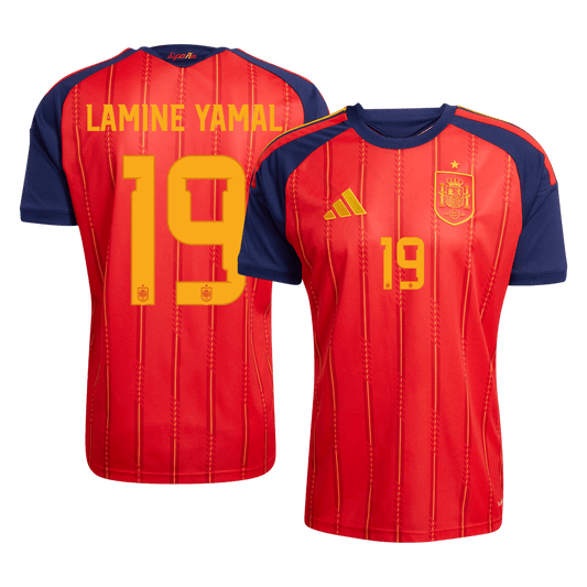 LAMINE YAMAL #19 Espagne Domicile Maillot - Coupe du Monde 2026 Rouge - Super