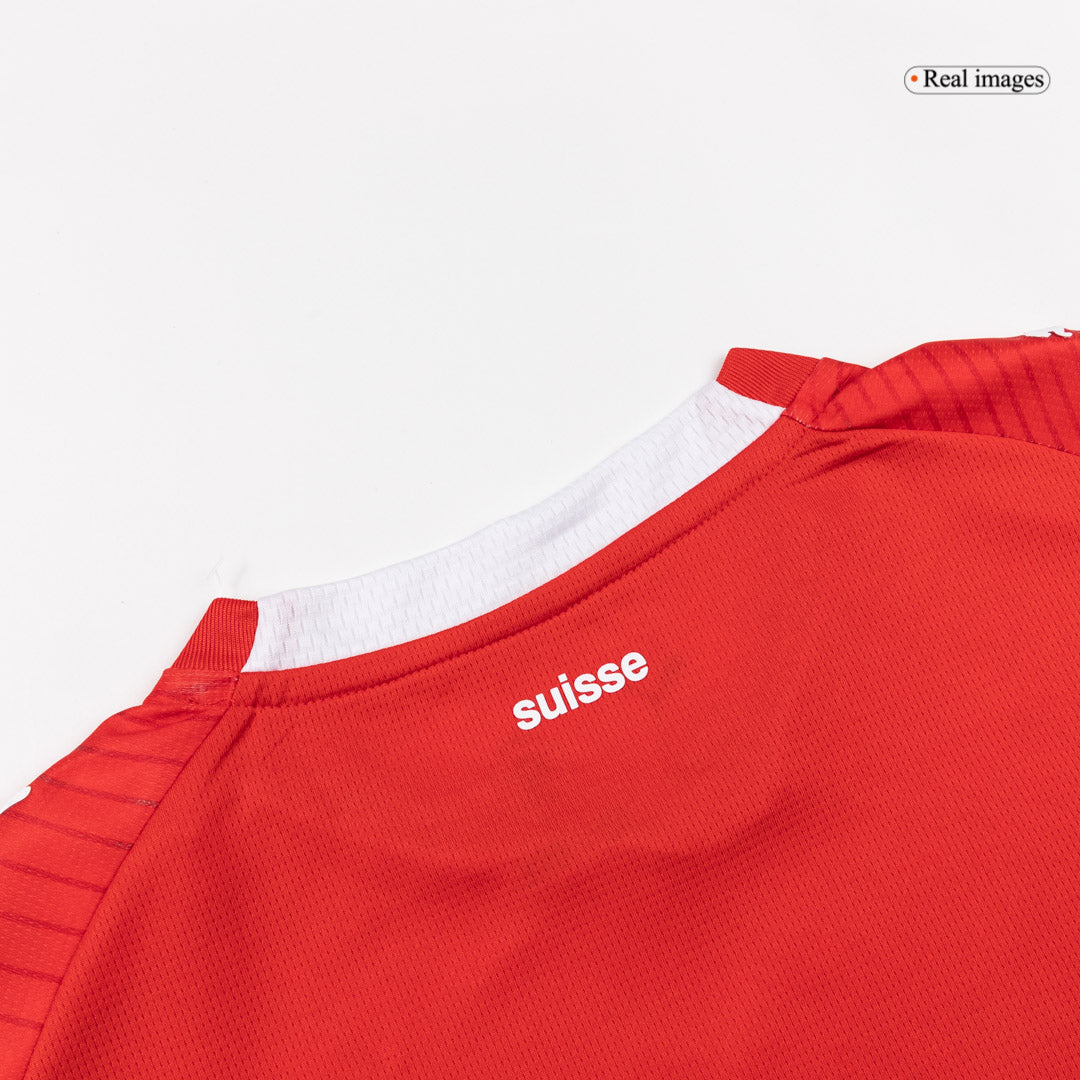 Suisse Domicile Maillot - Coupe du Monde 2026 Rouge Grande Taille