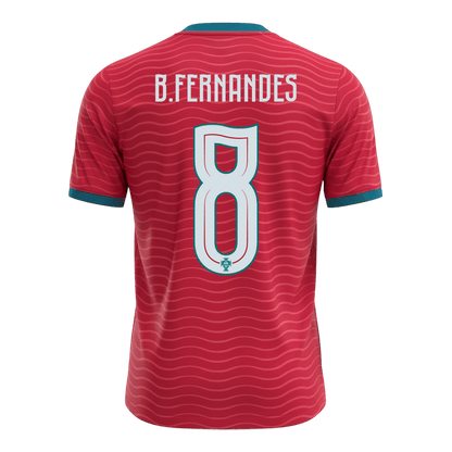 B.FERNANDES #8 Portugal Domicile Maillot - Coupe du Monde 2026 Rouge