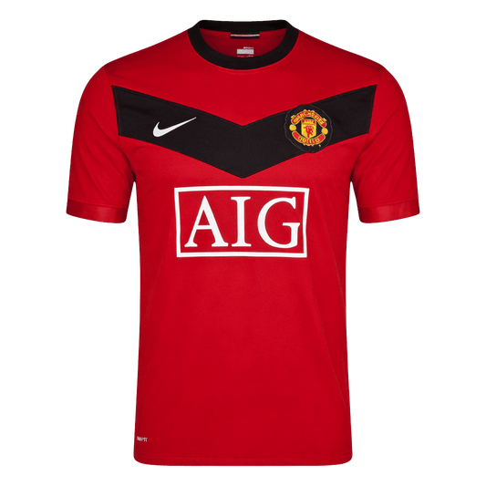 Retro Manchester United Domicile Maillot 2009/10 Rouge