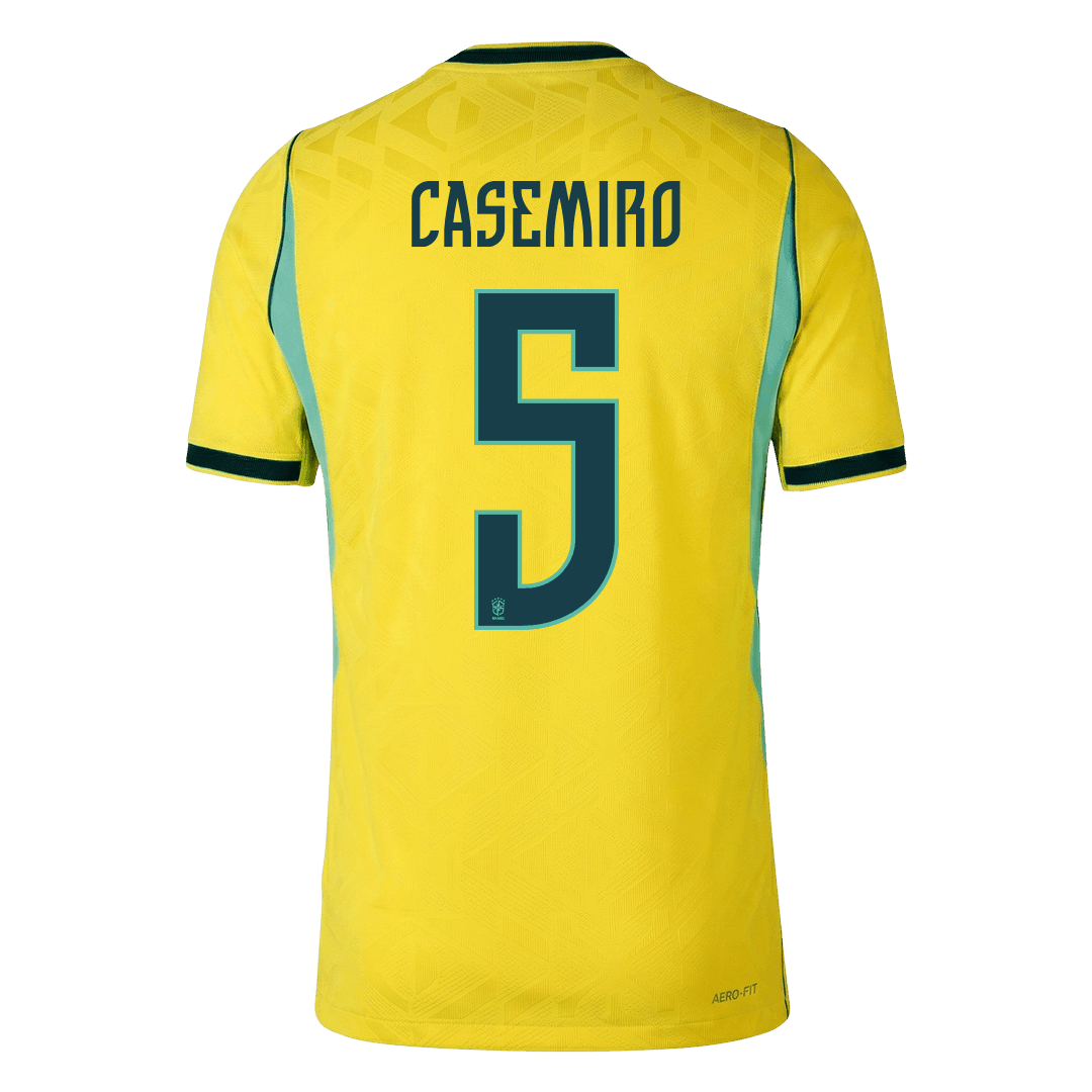 CASEMIRO #5 Brésil Domicile Maillot - Coupe du Monde 2026 Jaune Joueur