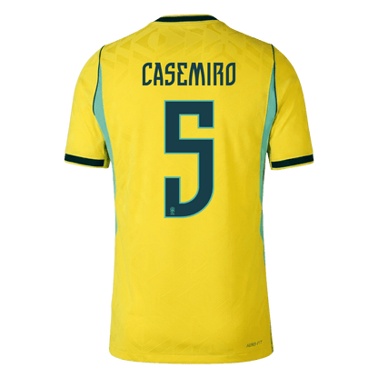 CASEMIRO #5 Brésil Domicile Maillot - Coupe du Monde 2026 Jaune Joueur