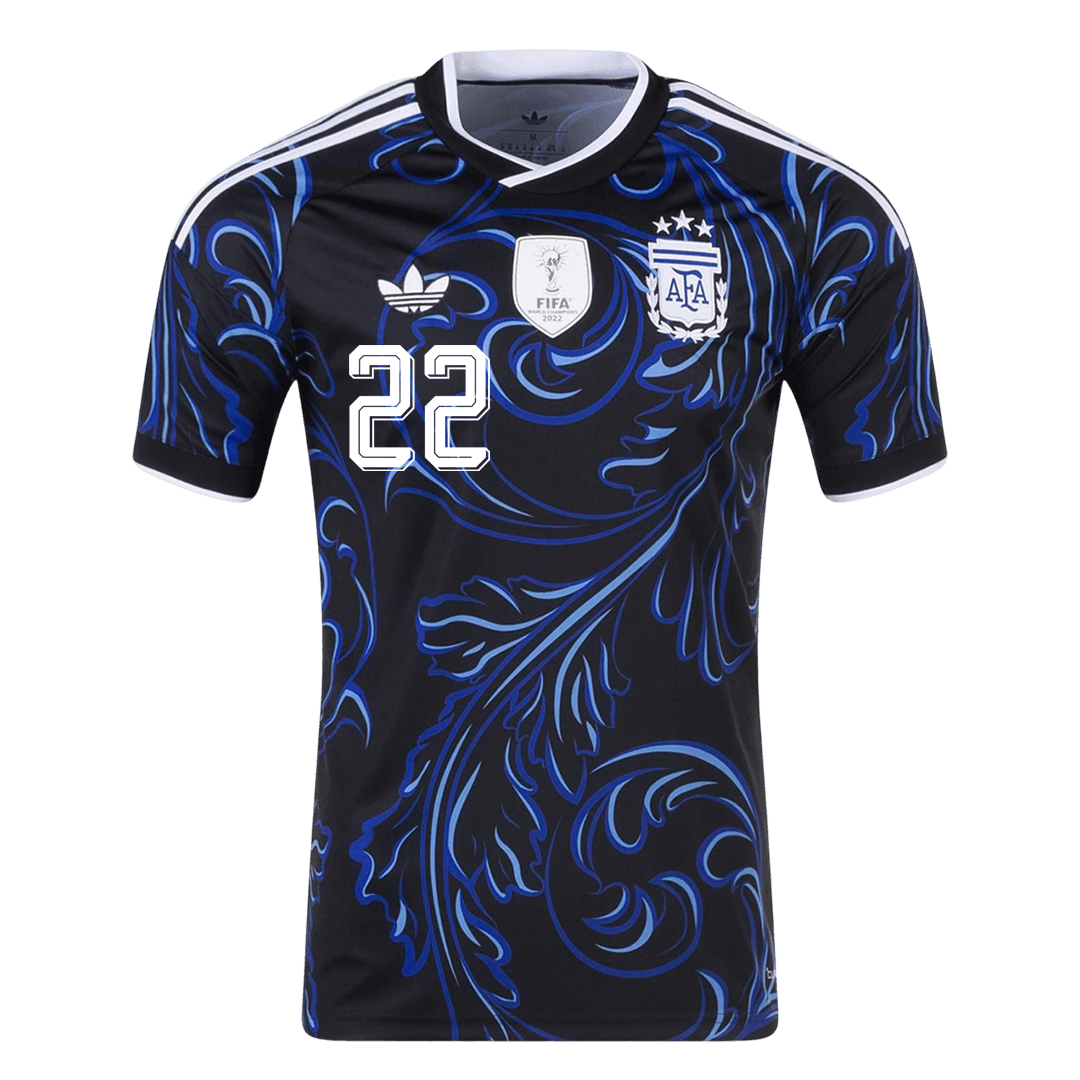 L. MARTÍNEZ #22 Argentine Extérieur Maillot - Coupe du Monde 2026 Noir