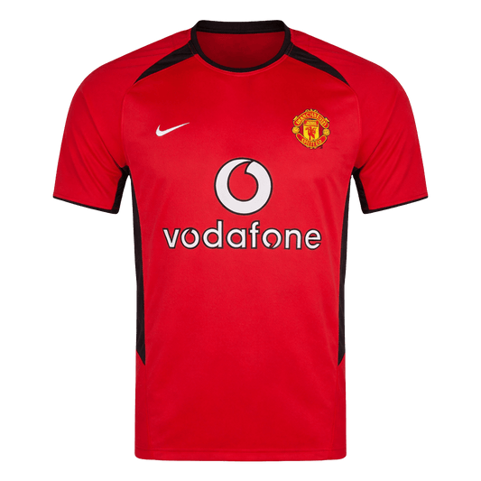 Retro Manchester United Domicile Maillot 2002/04 Rouge
