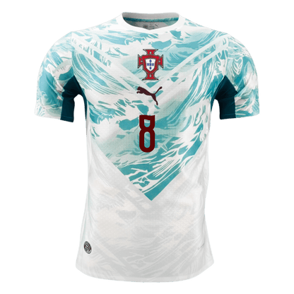 B.FERNANDES #8 Portugal Extérieur Maillot - Coupe du Monde 2026 White&Green Joueur