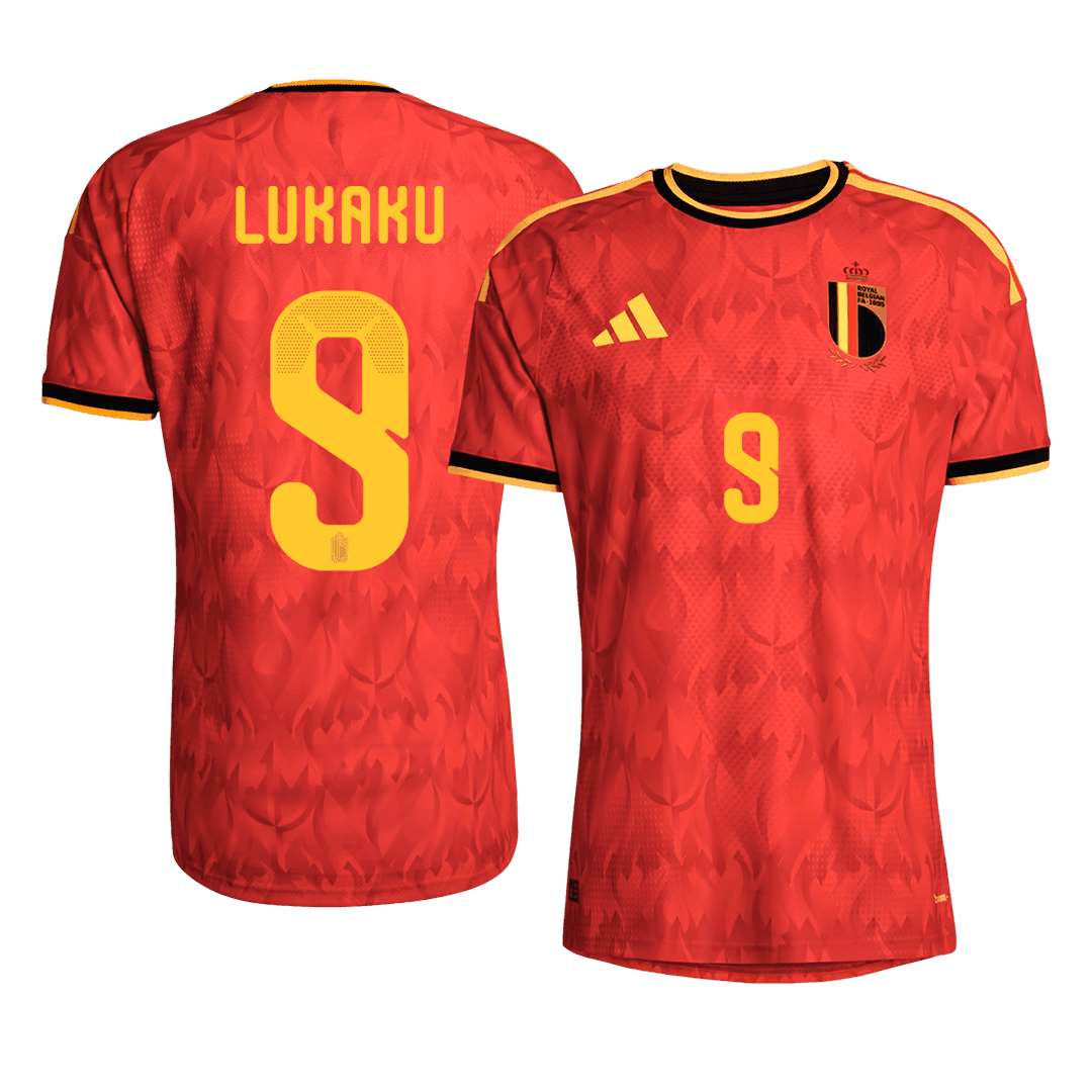 LUKAKU #9 Belgique Domicile Maillot - Coupe du Monde 2026 Rouge Joueur