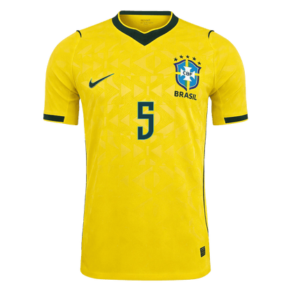 CASEMIRO #5 Brésil Domicile Maillot - Coupe du Monde 2026 Jaune Joueur