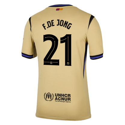 F.DE JONG #21 Barcelona Uit Thuisshirt 2025/26 Geel - UCL