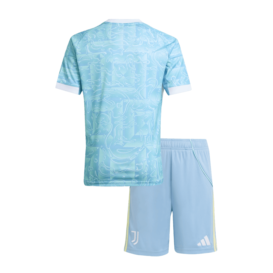 Juventus Uit Thuisshirt Kit 2025/26 Kind Blauw
