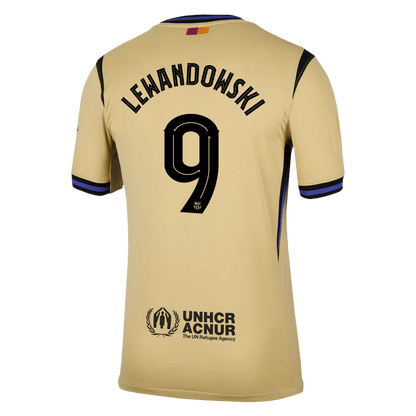 LEWANDOWSKI #9 Barcelona Uitshirt 2025/26 Geel - UCL