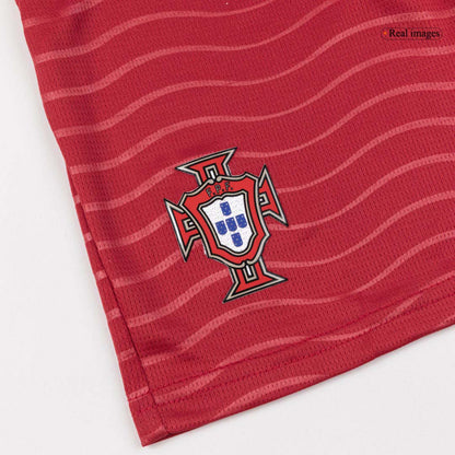 Kids B. FERNANDES #8 Portugal Domicile Maillot Kit - Coupe du Monde 2026 Rouge - Super