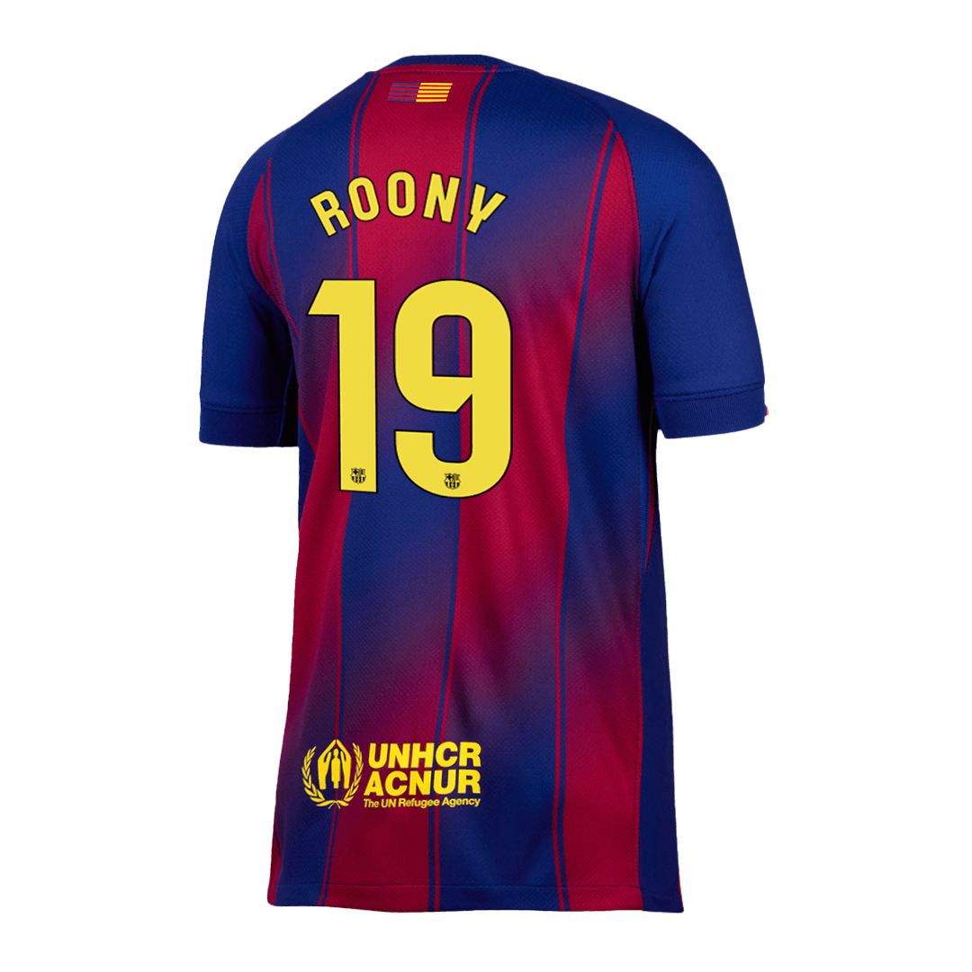 ROONY #19 Barcelone Domicile Maillot 2025/26 Rouge et Bleu - Super