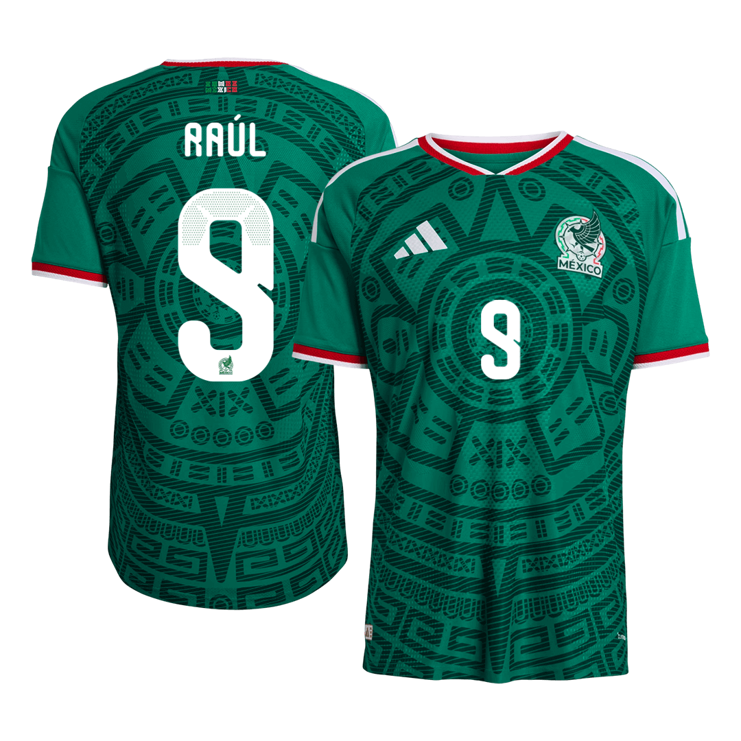 Raúl #9 Mexico Thuis Shirt - Wereldkampioenschap 2026 Groen Speler