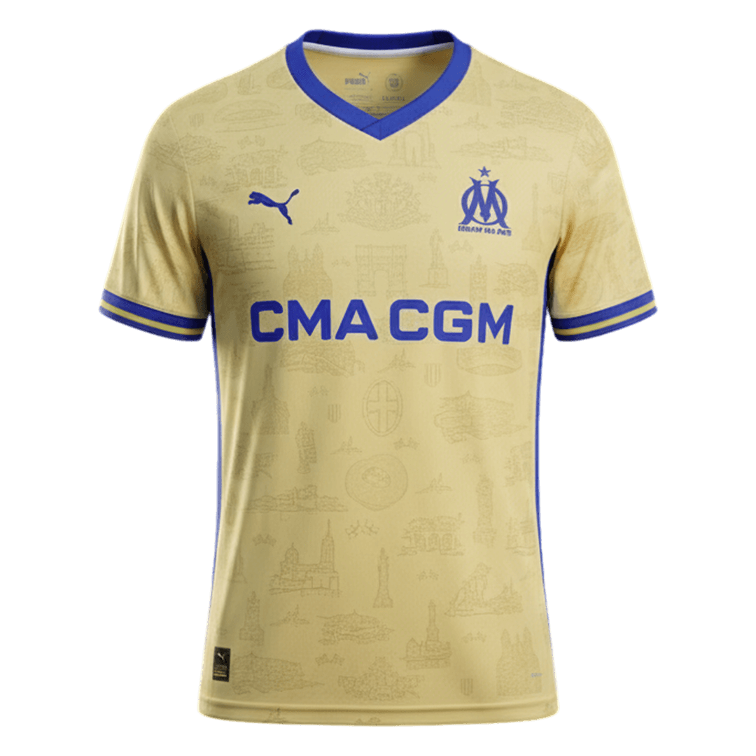 Olympique de Marseille Fourth Maillot 2025/26 Jaune Grande Taille