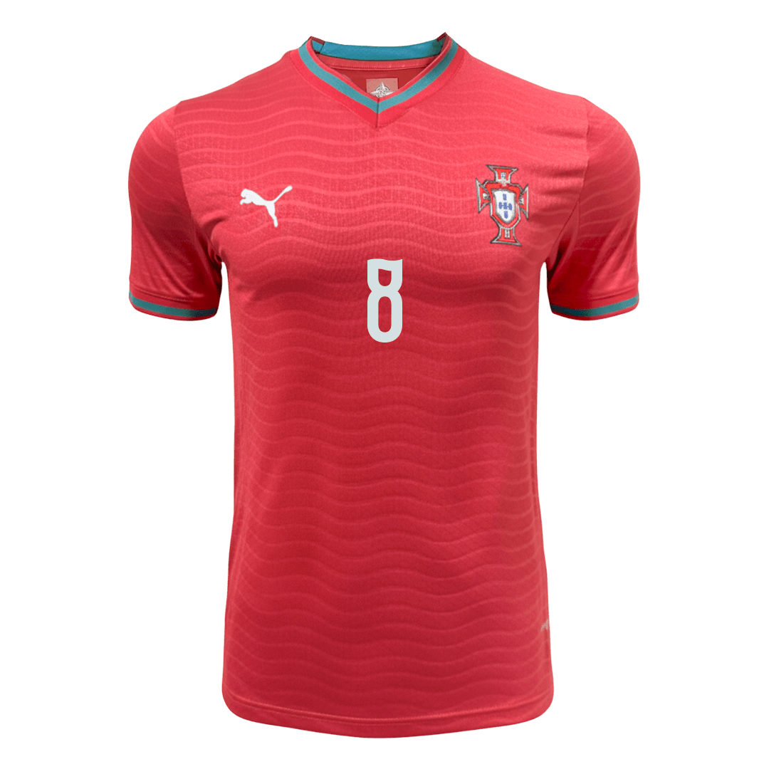 B.FERNANDES #8 Portugal Domicile Maillot - Coupe du Monde 2026 Rouge Joueur