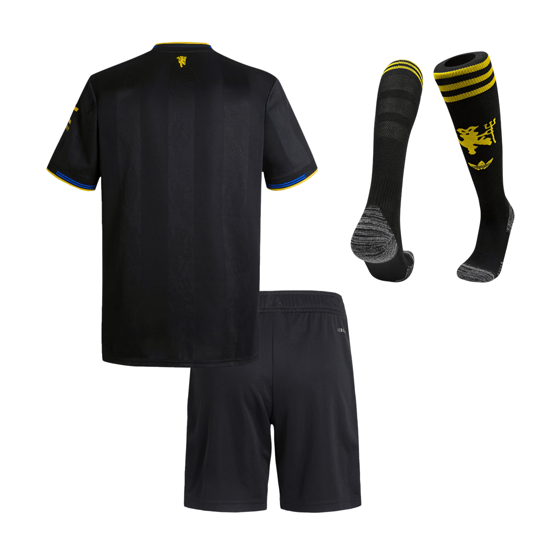 Manchester United Derde Tenue Kit 2025/26 Kinderen Zwart