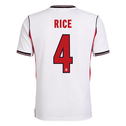 RICE #4 Engeland Thuisshirt - WK 2026 Wit