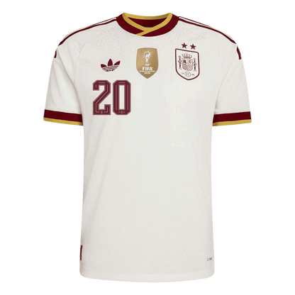 PEDRI #20 Espagne Extérieur Maillot - Coupe du Monde 2026 Blanc Joueur