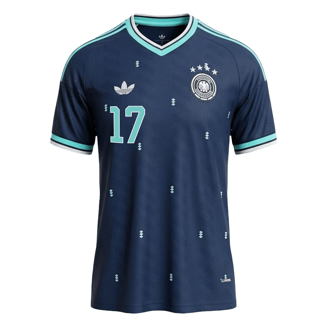 WIRTZ #17 Duitsland Uitshirt - Wereldkampioenschap 2026 Marineblauw