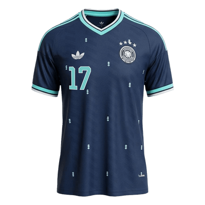 WIRTZ #17 Duitsland Uitshirt - Wereldkampioenschap 2026 Marineblauw