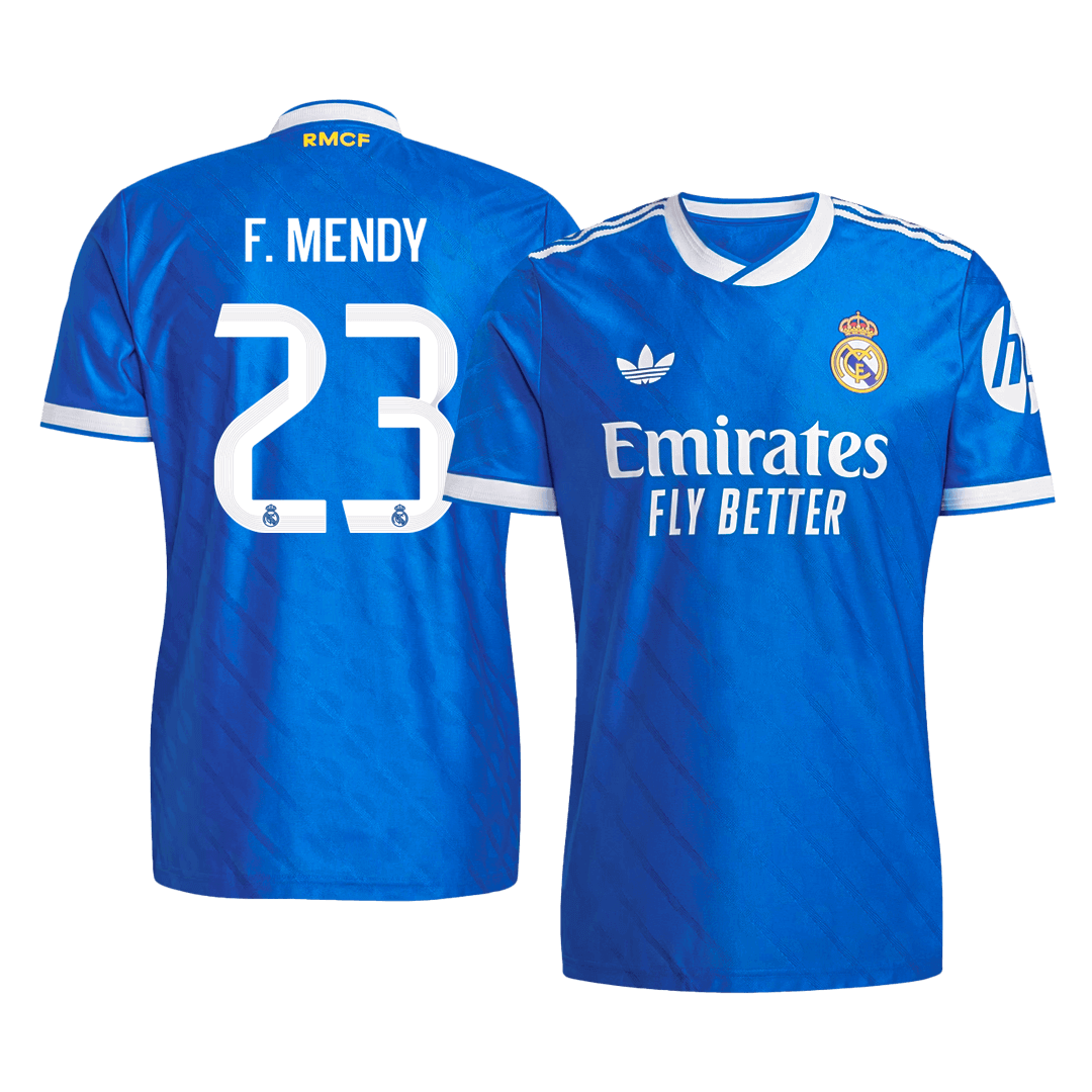 F. MENDY #23 Real Madrid Derde Thuisshirt 2025/26 Blauw Speler