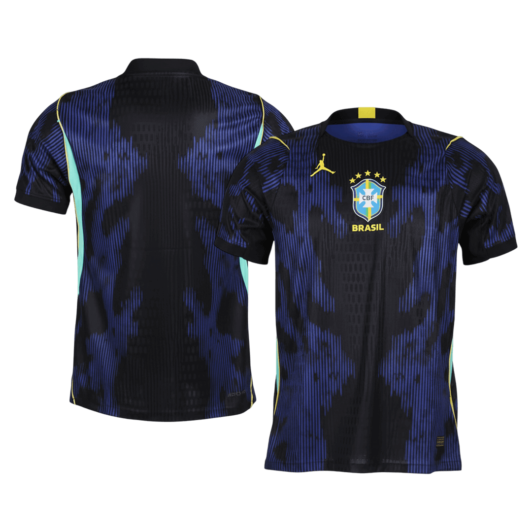 Brésil Extérieur Maillot - Coupe du Monde 2026 Bleu marine Joueur