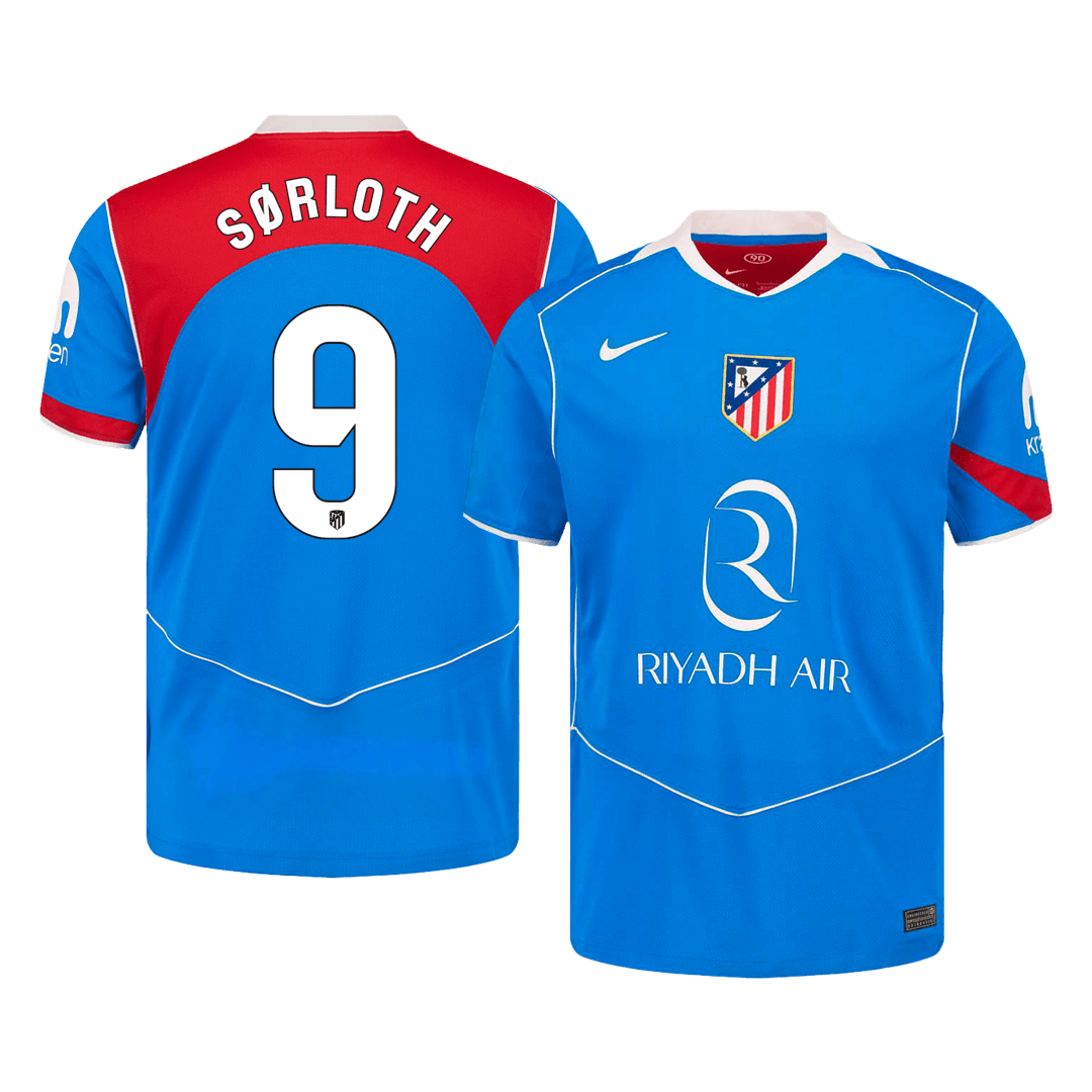 SØRLOTH #9 Atlético Third Maillot 2025/26 Bleu