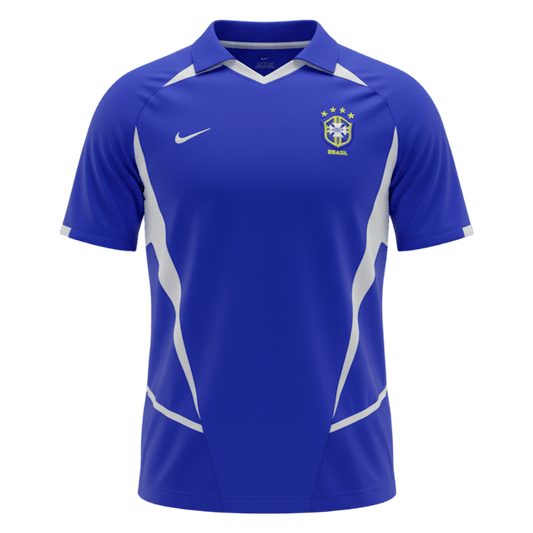 Retro Brésil Extérieur Maillot 2002 Bleu
