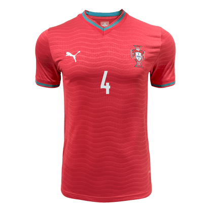 RÚBEN DIAS #4 Portugal Domicile Maillot - Coupe du Monde 2026 Rouge Joueur