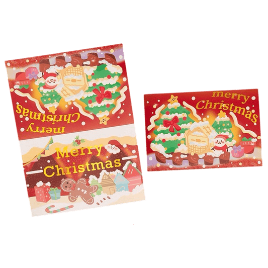 Carte de Noël personnalisée – Maison en pain d'épice – Message personnalisé