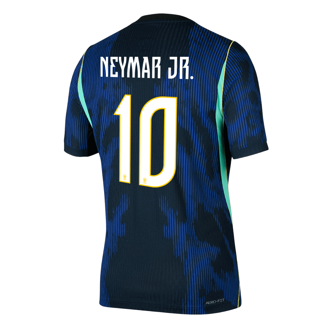 NEYMAR JR. #10 Brésil Extérieur Maillot - Coupe du Monde 2026 Bleu marine Joueur