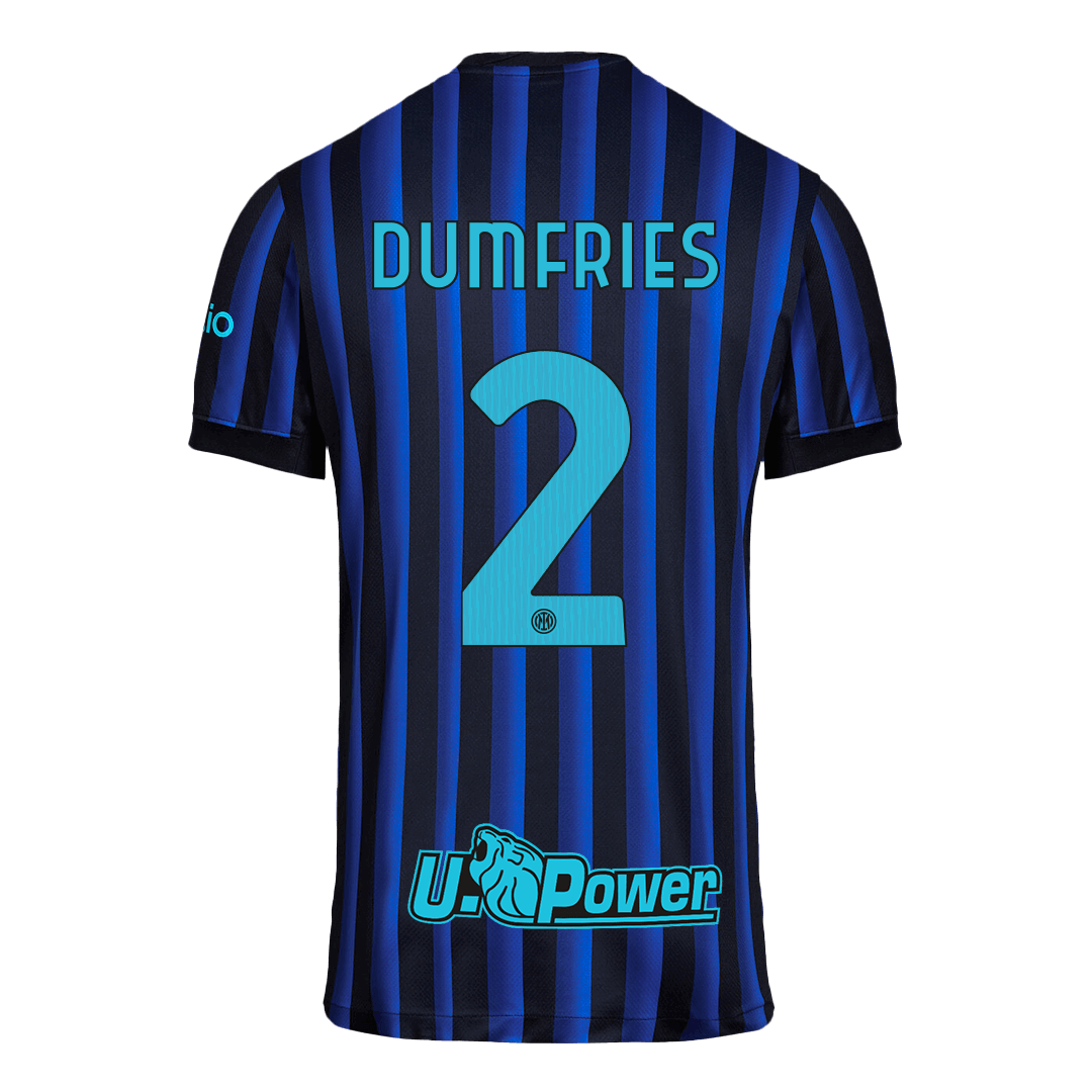 DUMFRIES #2 Inter Milan Thuis Shirt 2025/26 Blauw&Zwart