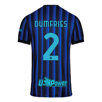 DUMFRIES #2 Inter Milan Thuis Shirt 2025/26 Blauw&Zwart